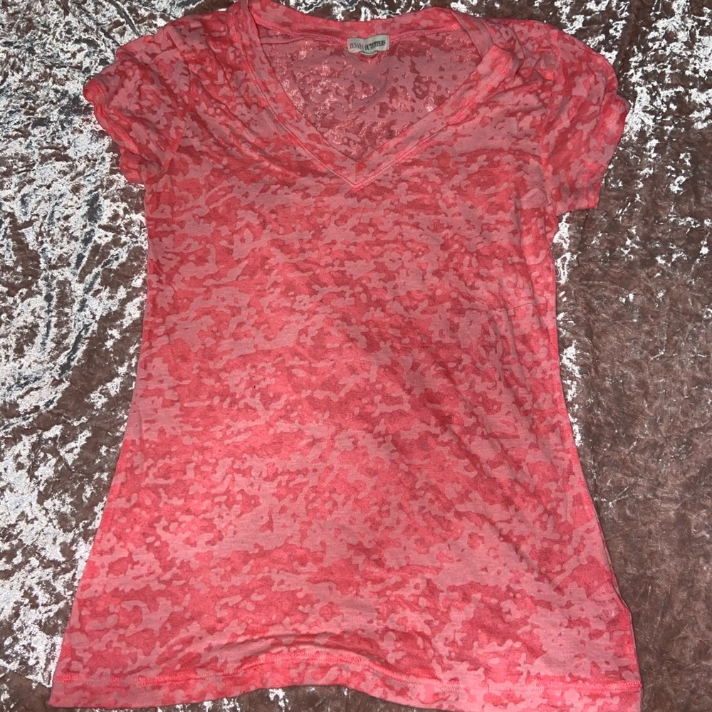 See through pink T-shirt